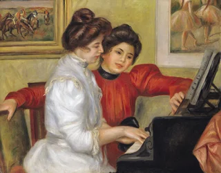 Yvonne et Christine Lerolle au piano, 1897